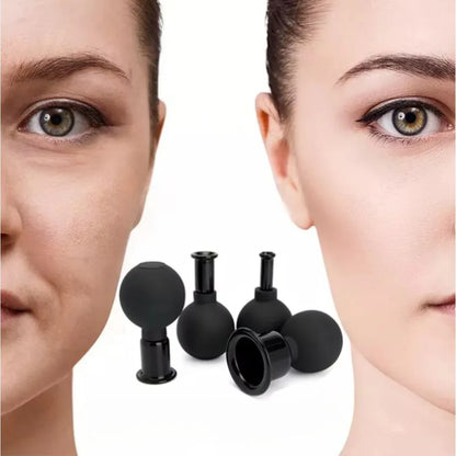 Lot de 4 ventouses anticellulites noires - Rondor