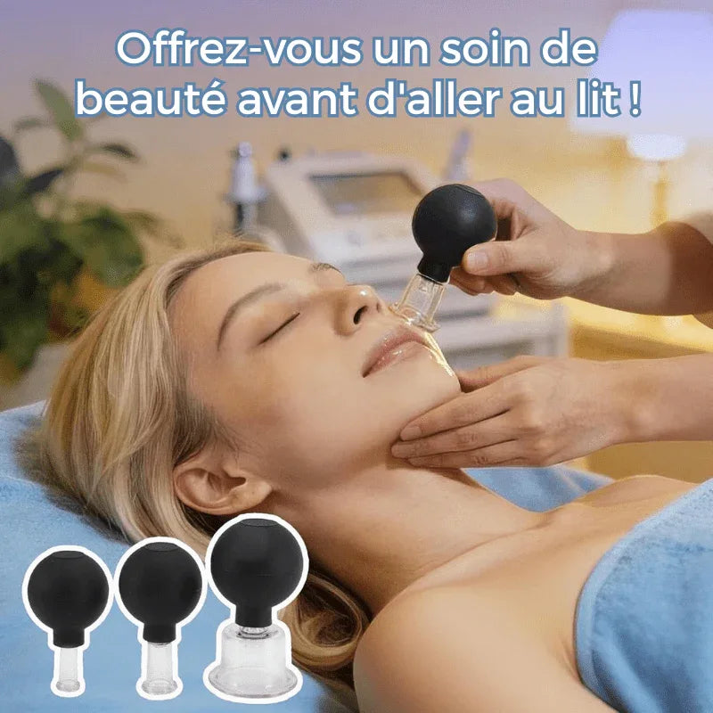 Lot de 4 ventouses anticellulites noires - Rondor