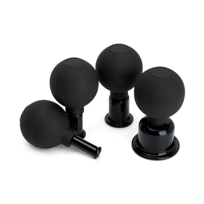 Lot de 4 ventouses anticellulites noires - Rondor