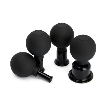 Lot de 4 ventouses anticellulites noires - Rondor