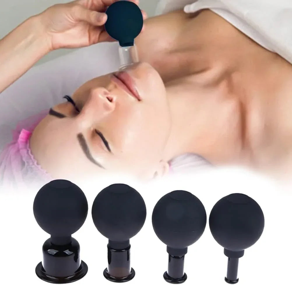 Lot de 4 ventouses anticellulites noires - Rondor