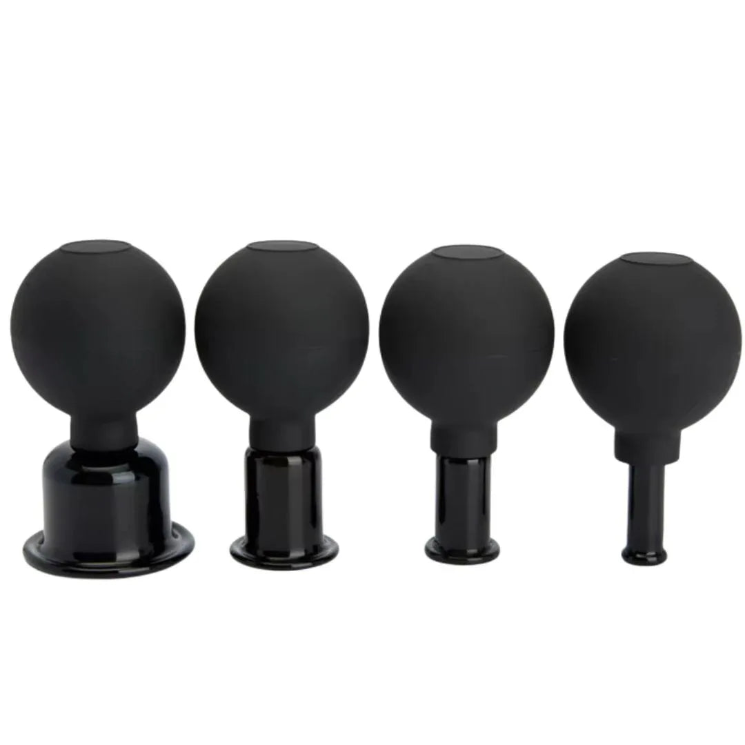 Lot de 4 ventouses anticellulites noires - Rondor