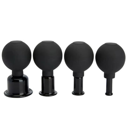 Lot de 4 ventouses anticellulites noires - Rondor