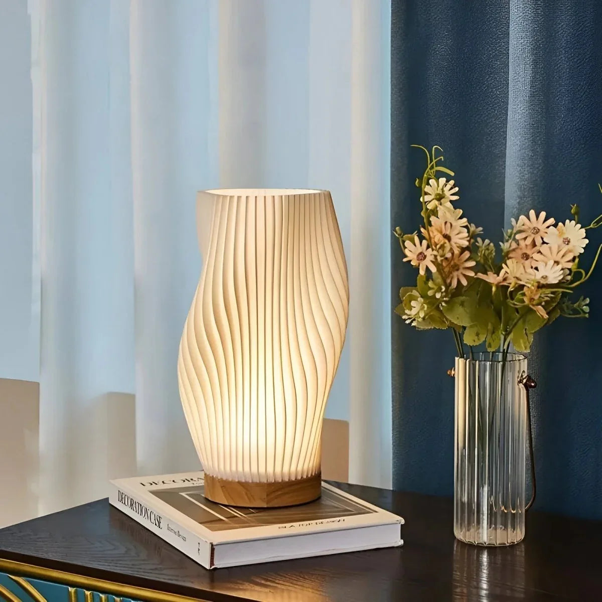 LumiTacto™ – Lampe de Table Dimmable Tactile en Bois Naturel | RONDOR - Rondor