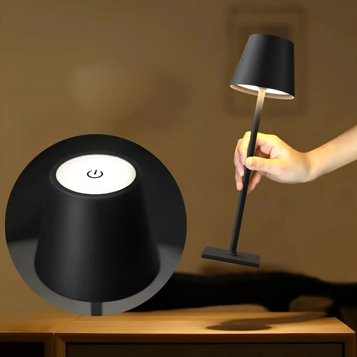 LumoGlow™ – Lampe de Table Sans Fil Rechargeable Éclairage Dimmable | RONDOR - Rondor