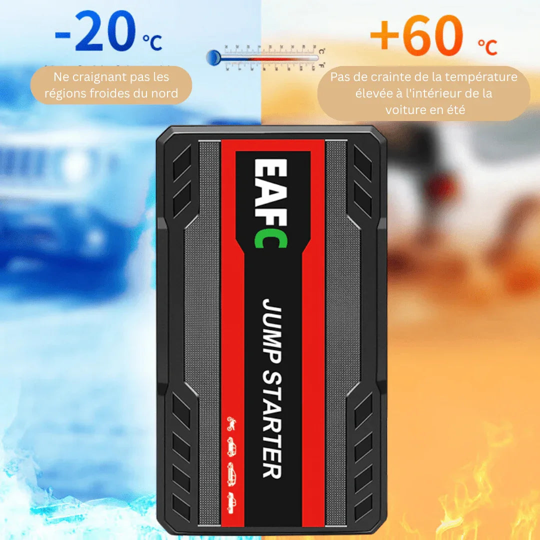 LuxAuto Elite Démarreur de Voiture Portable | Booster d'urgence et chargeur de batterie mobile pour camping - car 12V, idéal pour les voyages - Rondor