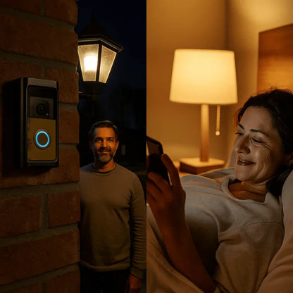 LuxGuard | Sonnette vidéo sans fil avec batterie pour une sécurité optimale - Rondor