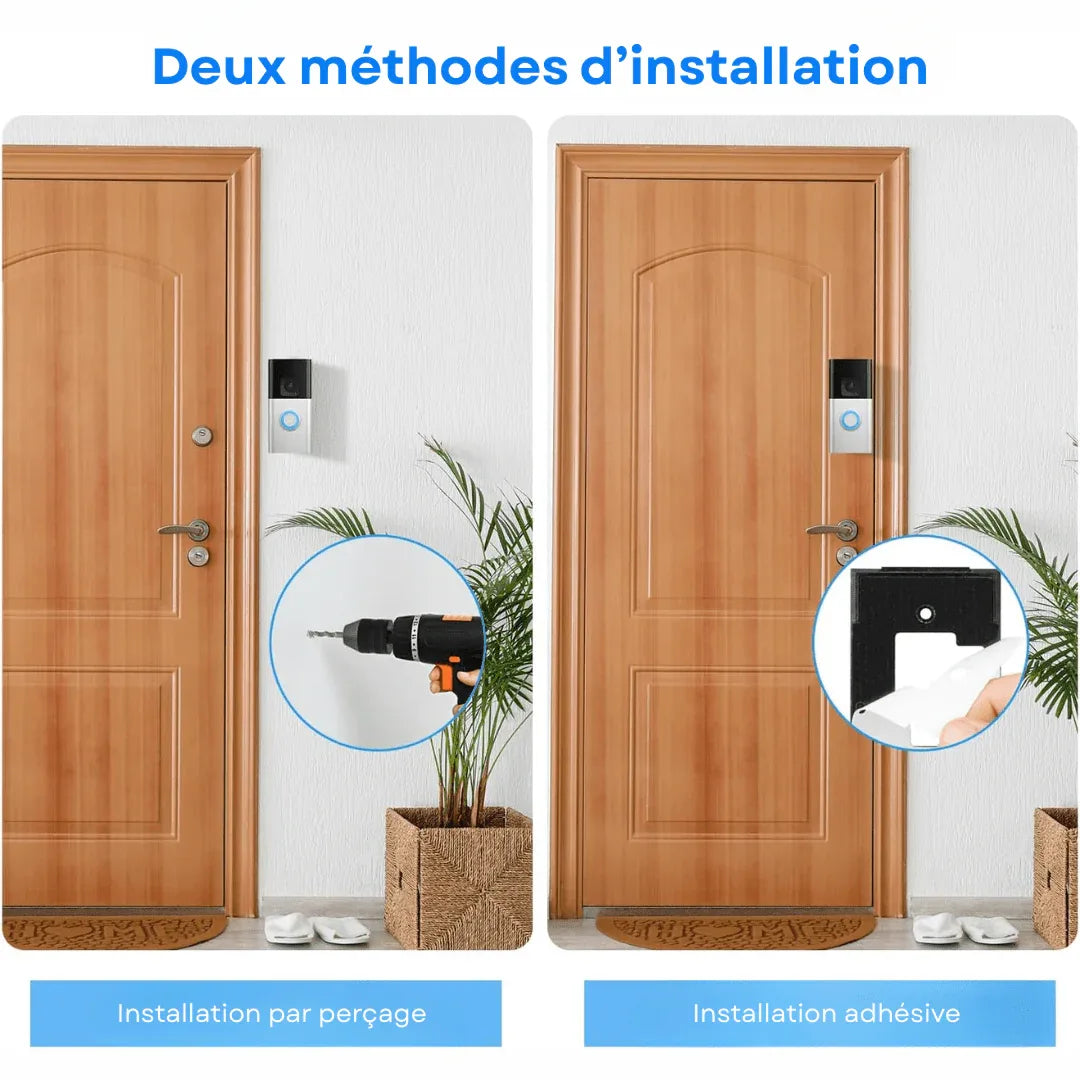 LuxGuard | Sonnette vidéo sans fil avec batterie pour une sécurité optimale - Rondor