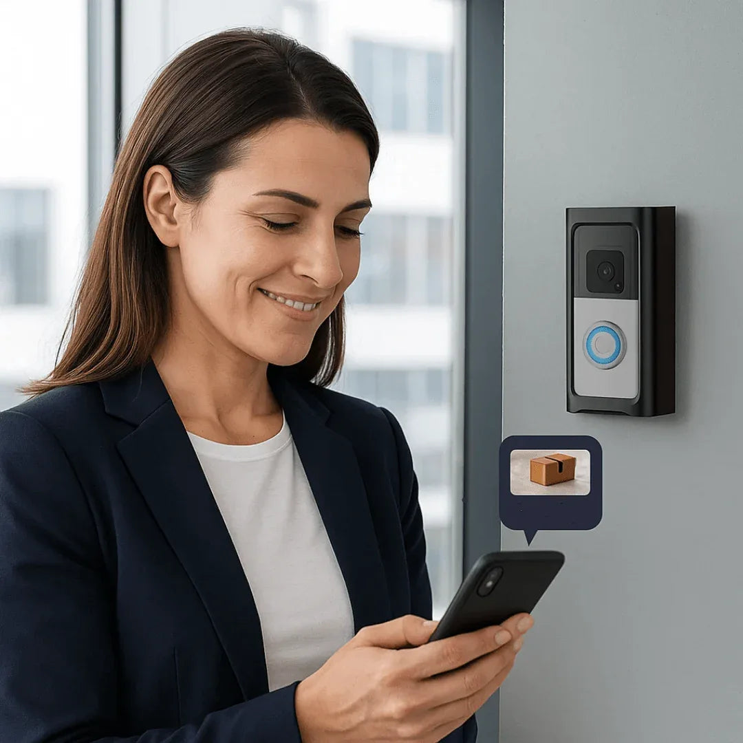 LuxGuard | Sonnette vidéo sans fil avec batterie pour une sécurité optimale - Rondor