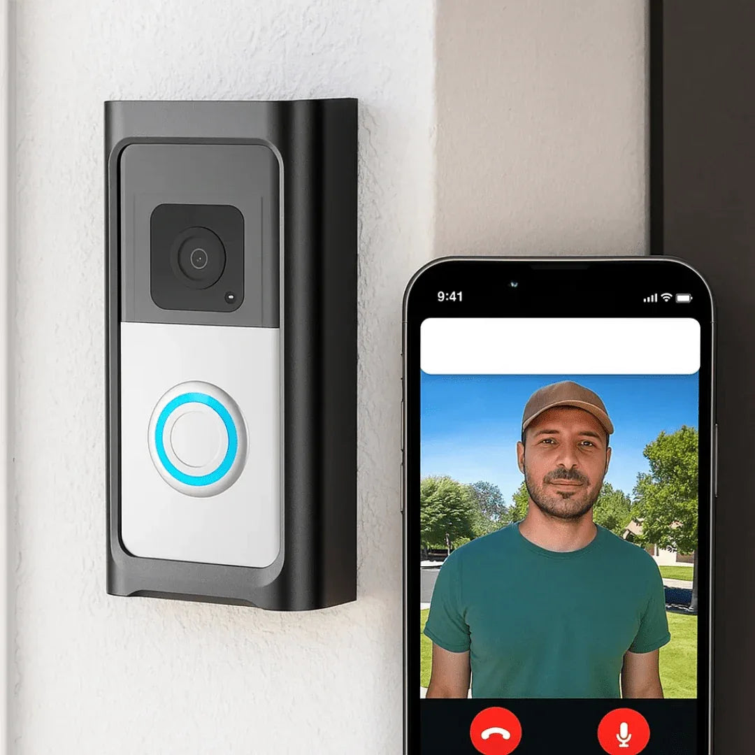 LuxGuard | Sonnette vidéo sans fil avec batterie pour une sécurité optimale - Rondor