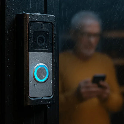 LuxGuard | Sonnette vidéo sans fil avec batterie pour une sécurité optimale - Rondor