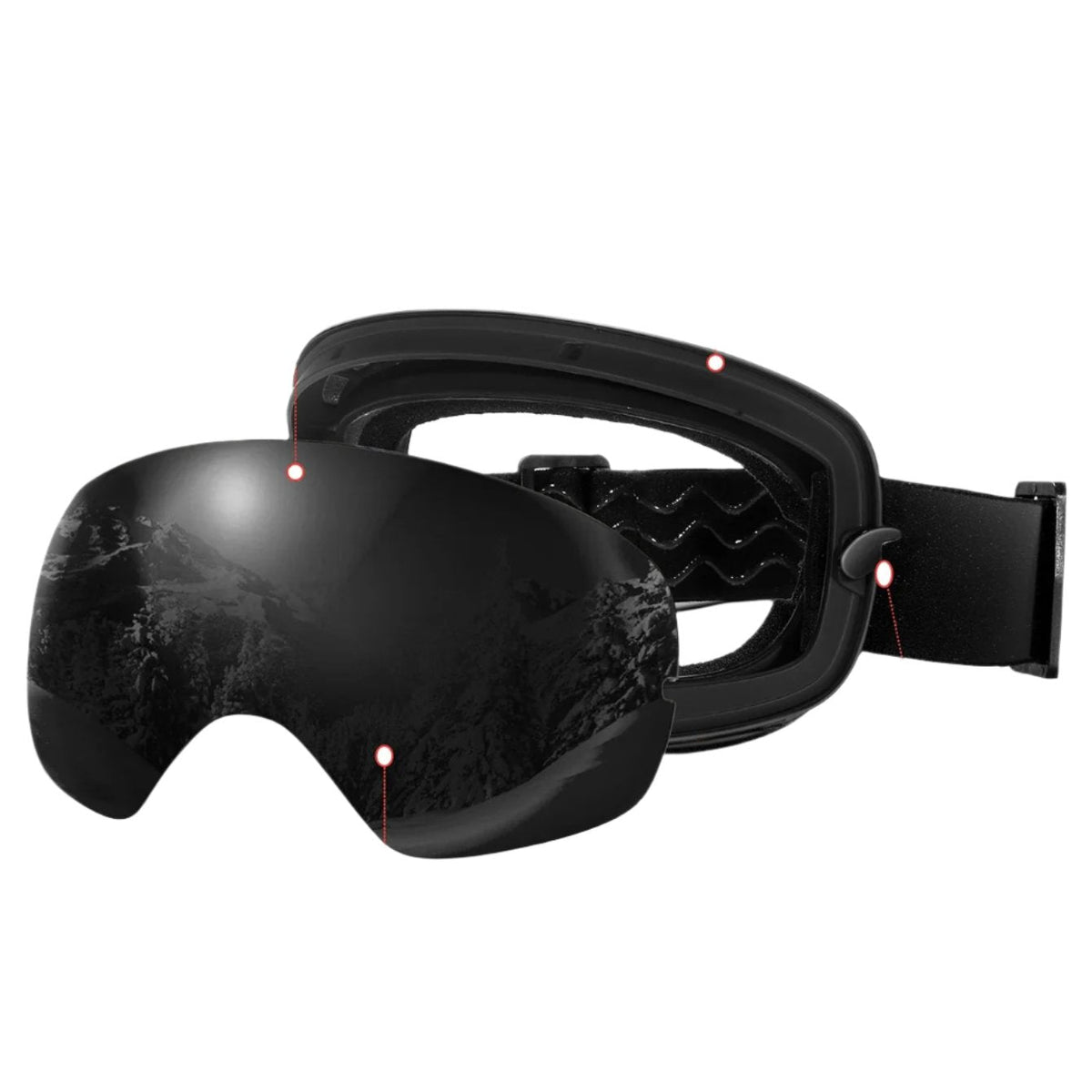 Lunettes de ski anti-buée à double couche