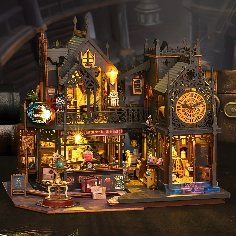 Maison Livre Captivante – Puzzle 3D en Bois avec Éclairage Magique - Rondor