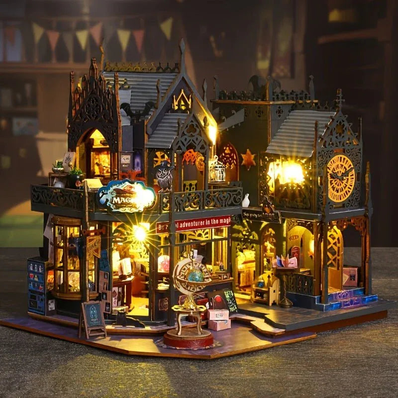 Maison Livre Captivante – Puzzle 3D en Bois avec Éclairage Magique - Rondor