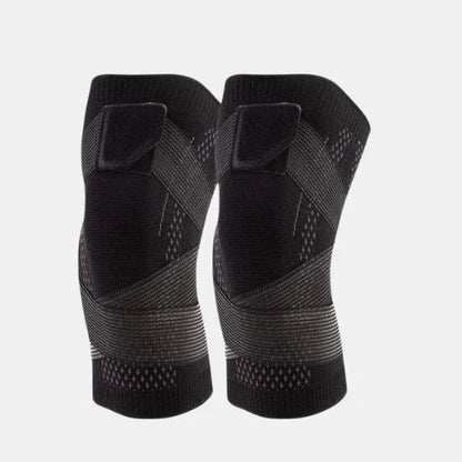 Manchon de Compression Réglable pour Genou – Bande de Soutien avec Sangle Sécurisée - Rondor