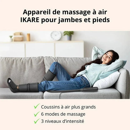 Masseur Fishtec mollets & pieds - Masseur de Jambes avec Compression d'Air pour la Circulation et Relaxation - Rondor