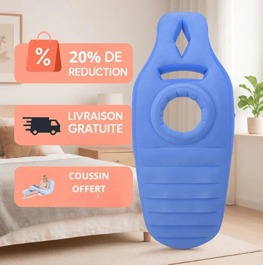 Matelas de grossesse SuperMat™ | Soutien ajustable et confort léger pour se détendre ou dormir - Rondor