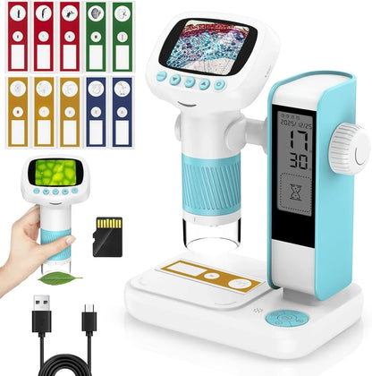 Microscope numérique 2 - en - 1 pour enfants avec fonction réveil - Rondor