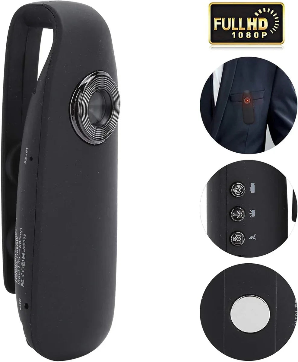 Mini Caméra 1080P – Enregistrement Discret Avec Vision Nocturne et Carte Mémoire 32 Go - Rondor