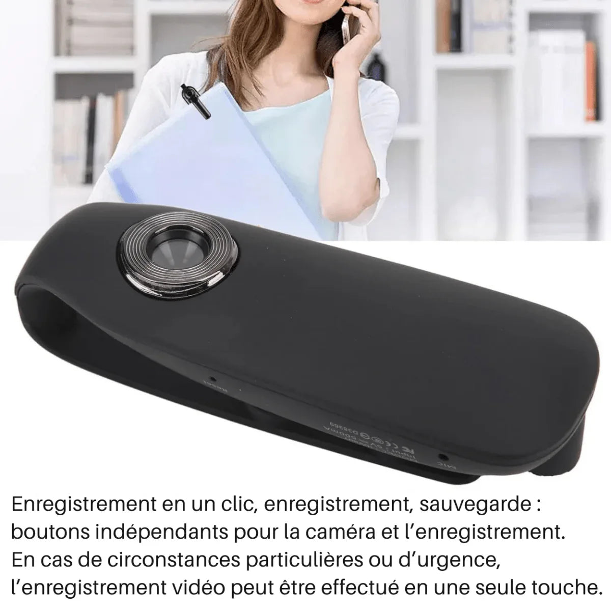 Mini Caméra 1080P – Enregistrement Discret Avec Vision Nocturne et Carte Mémoire 32 Go - Rondor