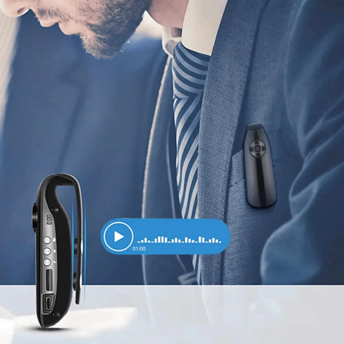 Mini Caméra 1080P – Enregistrement Discret Avec Vision Nocturne et Carte Mémoire 32 Go - Rondor