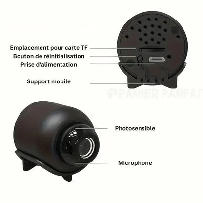 Mini Caméra Espion Sans Fil, Contrôle à Distance et Enregistrement HD - Rondor