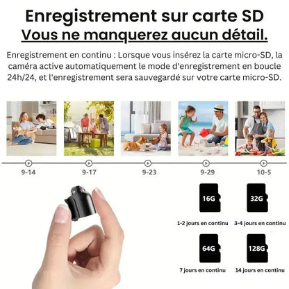 Mini Caméra Espion Sans Fil, Contrôle à Distance et Enregistrement HD - Rondor