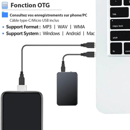 Mini Micro Espion Pro – L’Enregistreur de Poche Ultra - Discret - Rondor