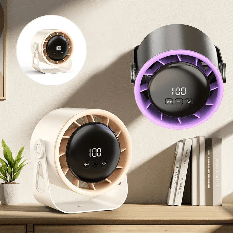 Mini ventilateur de table silencieux à 100 vitesses avec affichage numérique - Rondor