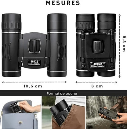 Minijumelles randonnée pliant longue portée de 2000M - Rondor