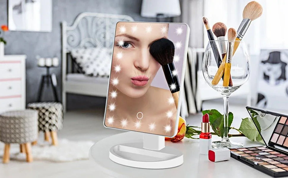 Miroir de Maquillage Lumineux - Coiffeuse de Maquillage à LED - Rondor