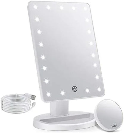 Miroir de Maquillage Lumineux - Coiffeuse de Maquillage à LED - Rondor