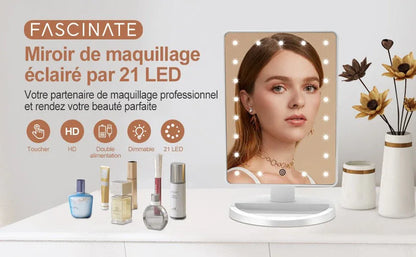 Miroir de Maquillage Lumineux - Coiffeuse de Maquillage à LED - Rondor