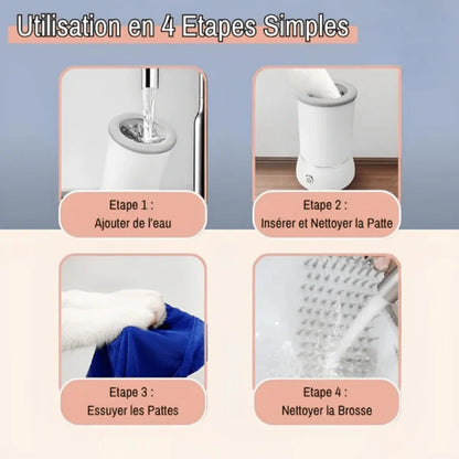 Nettoyeur de Pattes pour Chien (ou Chat) - Automatique (Câble USB Fourni) | JuJuCleanPawsAuto™ - Rondor