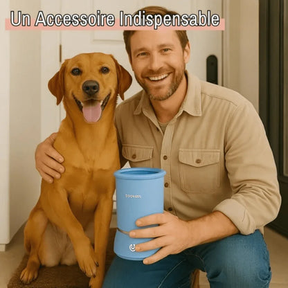 Nettoyeur de Pattes pour Chien (ou Chat) - Automatique (Câble USB Fourni) | JuJuCleanPawsAuto™ - Rondor