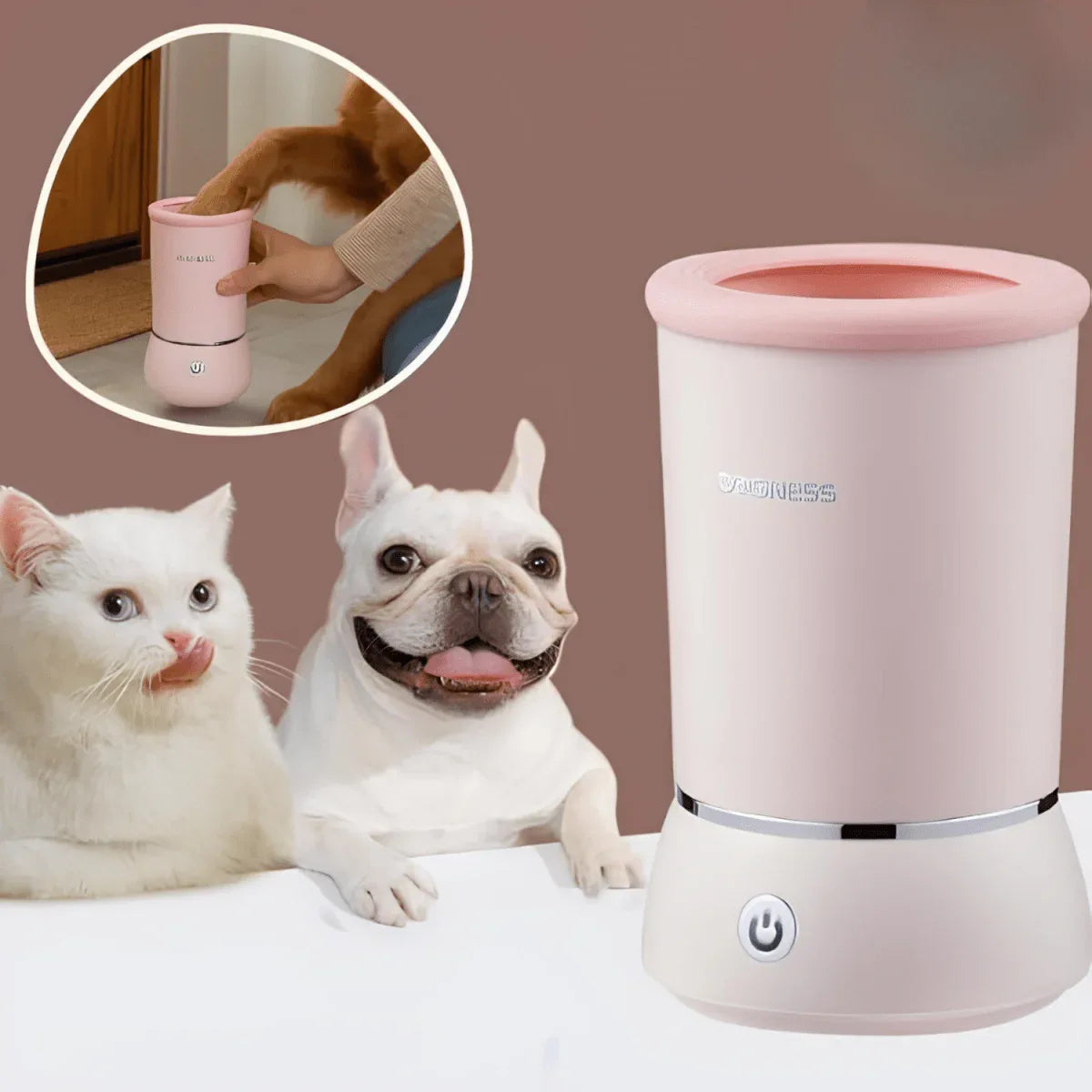 Nettoyeur de Pattes pour Chien (ou Chat) - Automatique (Câble USB Fourni) | JuJuCleanPawsAuto™ - Rondor