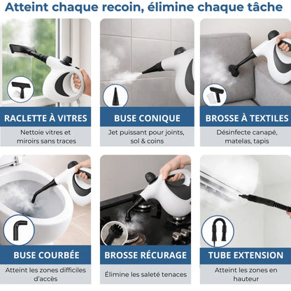 Nettoyeur Vapeur Portable A80 PRO™ – Nettoyage Puissant et Écologique - Rondor