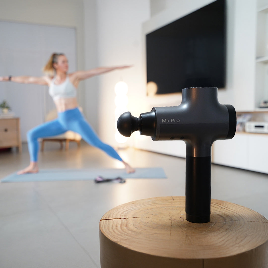 Massagepistole mit 12 mm Amplitude | Perkussives Massagegerät mit 70 lbs Stallkraft und 5 Geschwindigkeitsstufen