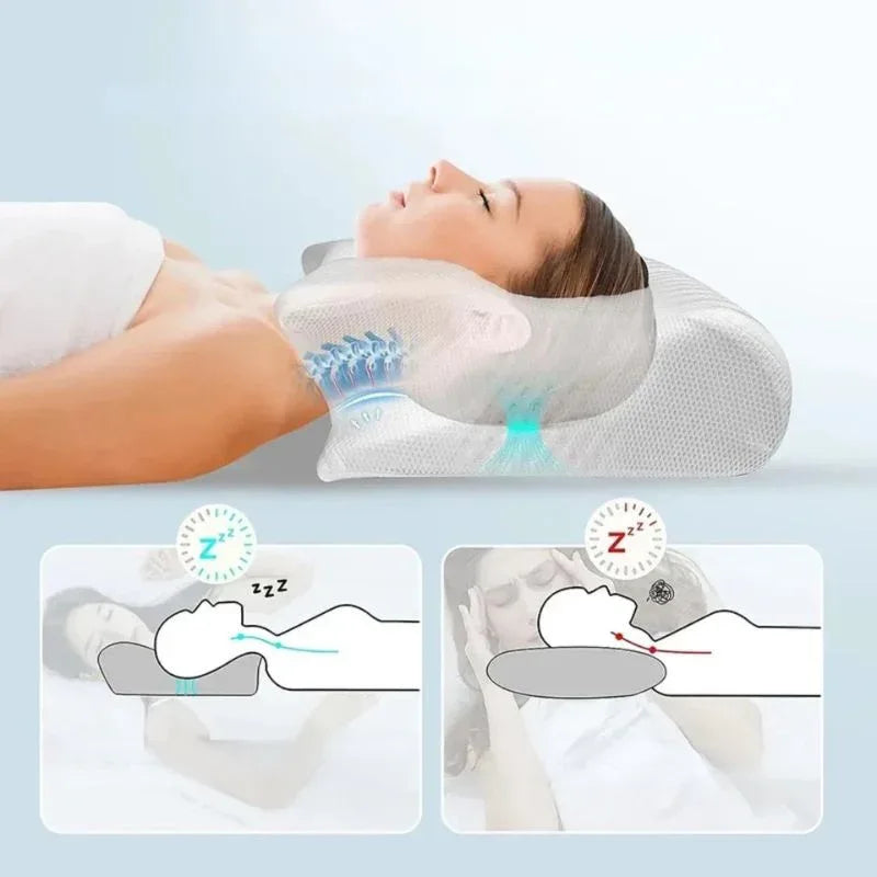 Oreiller cervical ergonomique anti - ronflement à mémoire de forme - Rondor