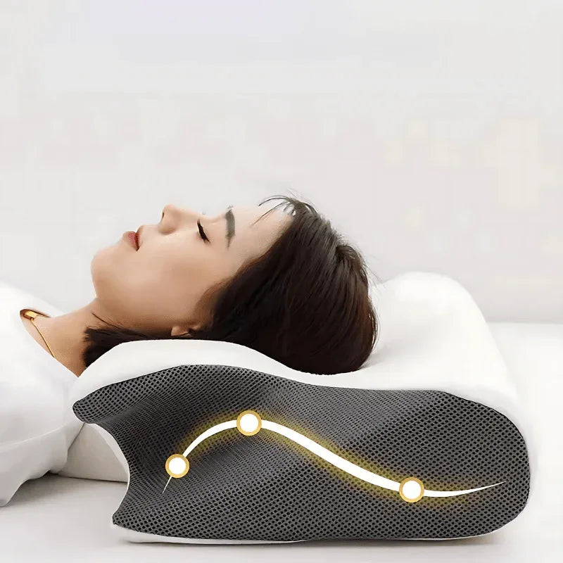 Oreiller cervical ergonomique anti - ronflement à mémoire de forme - Rondor