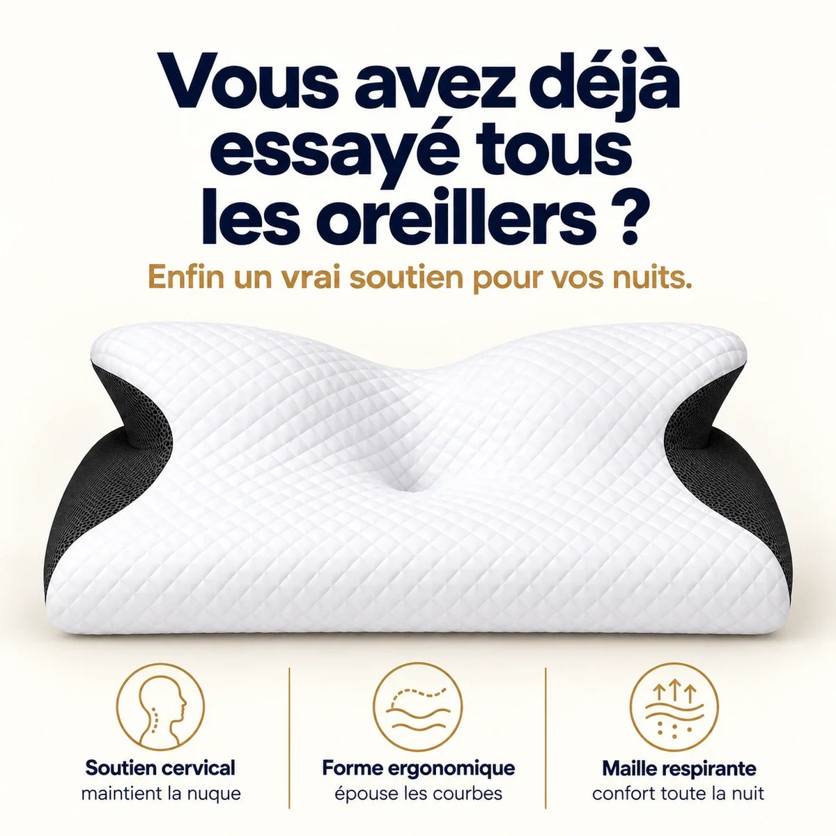 Oreiller Cervical Lunara – Mémoire de Forme