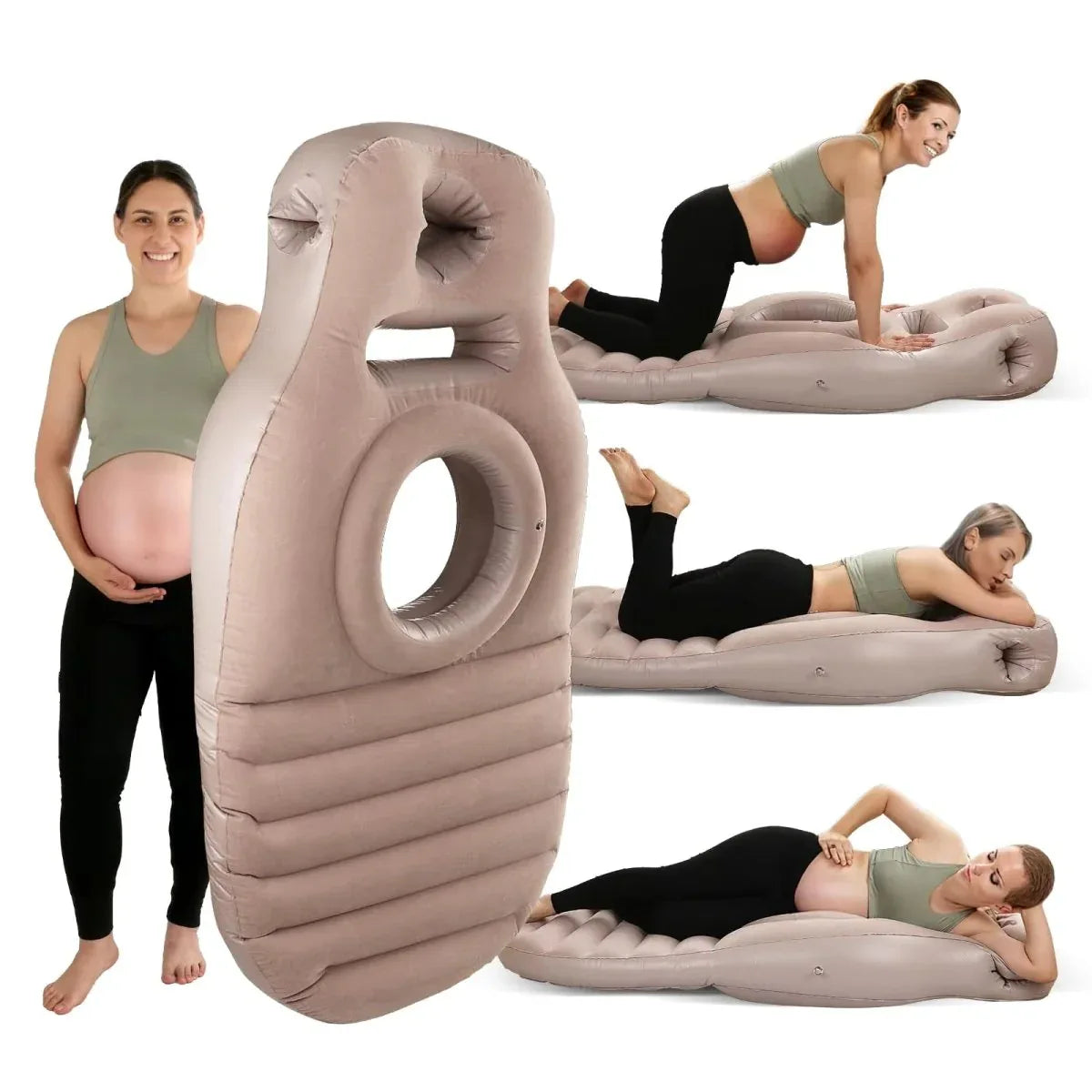 Oreiller de grossesse et tapis de yoga gonflable pour femme enceinte - Rondor