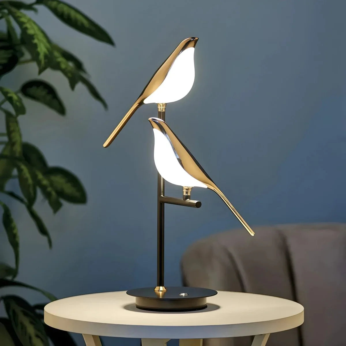 Orniluce™ – Lampe de Table Design LED Oiseau Doré à 3 Couleurs | RONDOR - Rondor