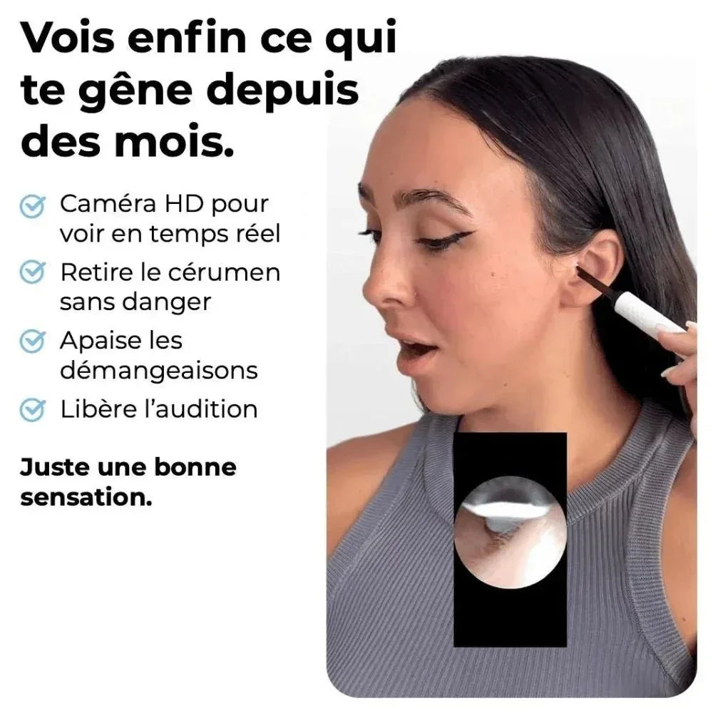 Otoscope - Nettoyeur d'oreille avec caméra intéfrée - Rondor