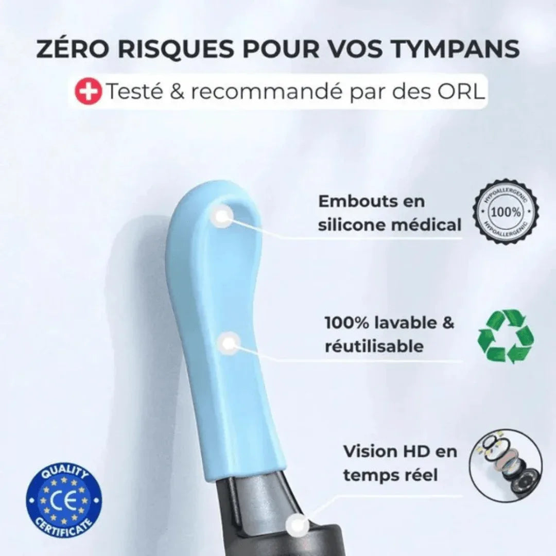 Otoscope - Nettoyeur d'oreille avec caméra intéfrée - Rondor