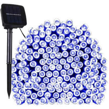 Outdoor Solar String Lights with 100 LED Fairy Garden Landscape Lighting with Adjustable Panel