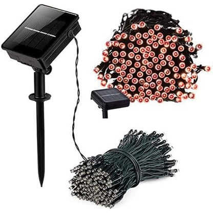 Outdoor Solar String Lights with 100 LED Fairy Garden Landscape Lighting with Adjustable Panel