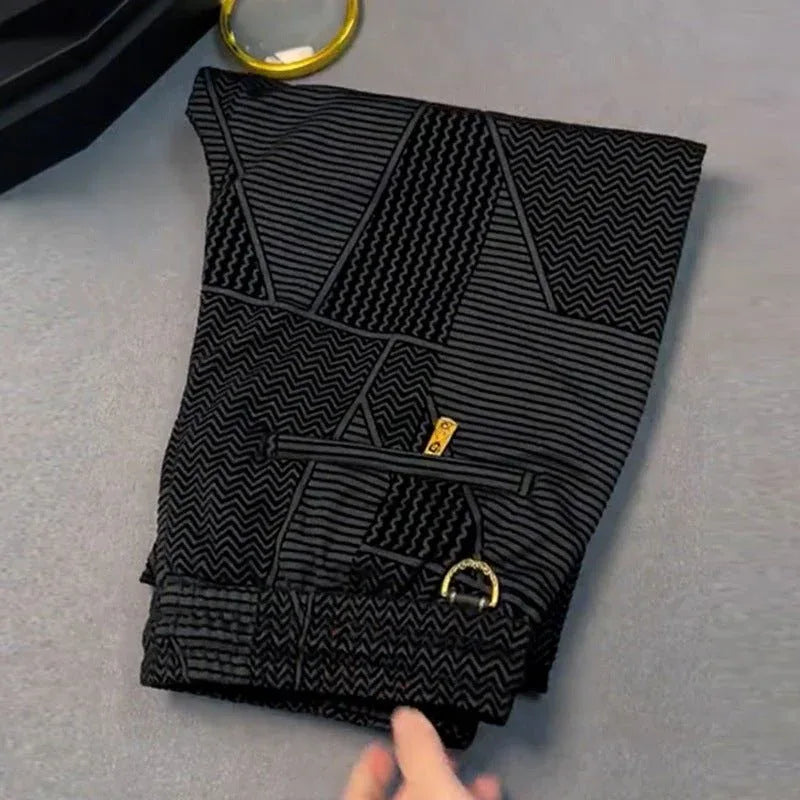 Pantalon Décontracté Homme en Jacquard – Élégant, Confortable et Polyvalent - Rondor