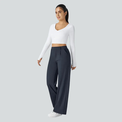 Pantalon taille haute fluide femme | RONDOR - Rondor