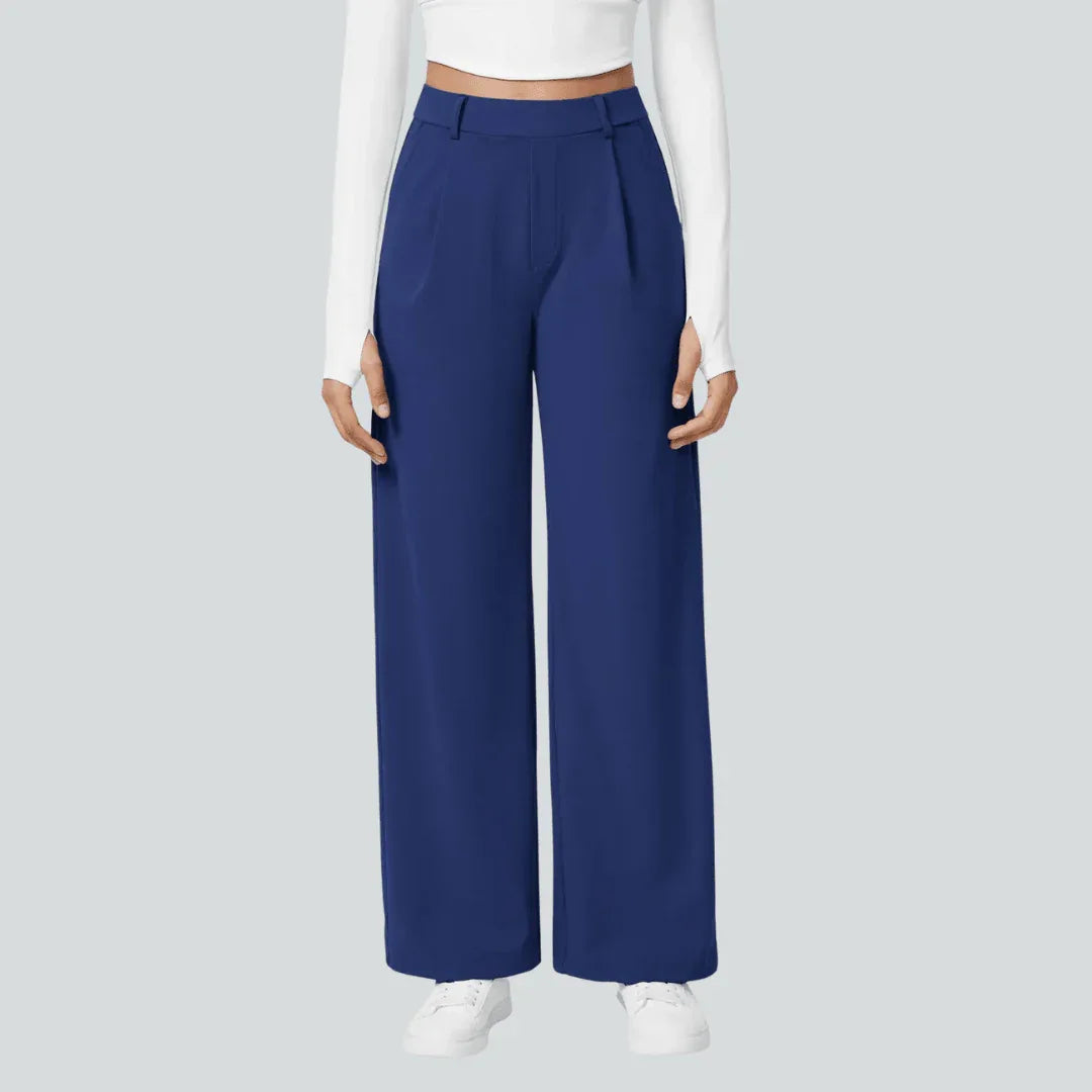 Pantalon taille haute fluide femme | RONDOR - Rondor